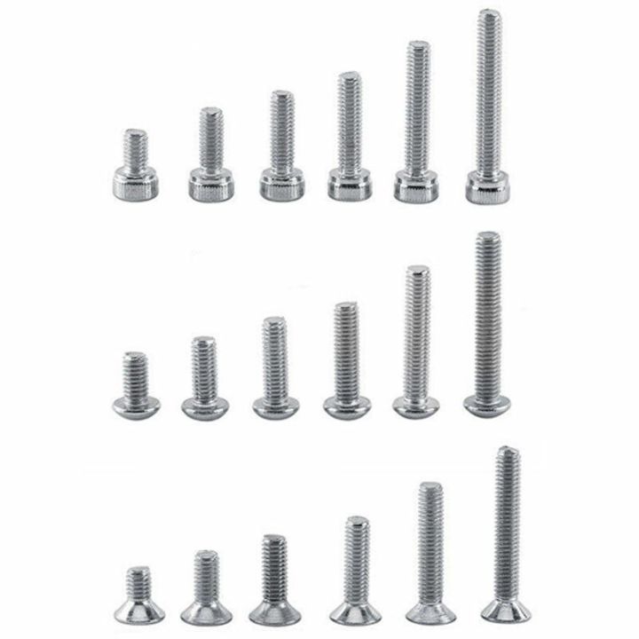 practical-m3-a2-stainles-steel-allen-bolts-with-hex-nuts-screws-assortment-250-pcs-nails-screws-fasteners