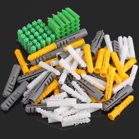 【CW】 200pcs Ribbed Plastic Expansion Pipe Tube M4 M5 M12 M14 Wall Anchors Plugs Rubber Plug Screw ！