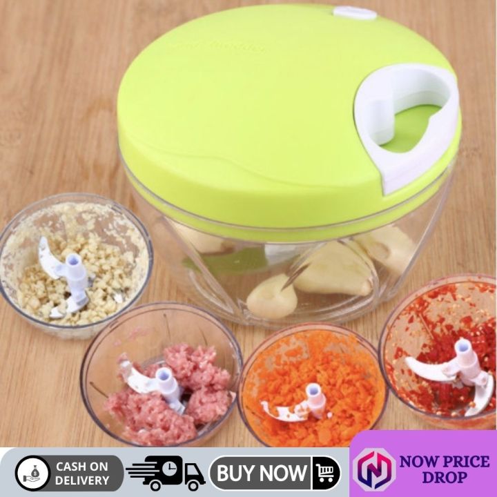 Manual Speedy Hand Press Food Chopper for Vegetables, Fruits, Nuts and –  Addaessentials