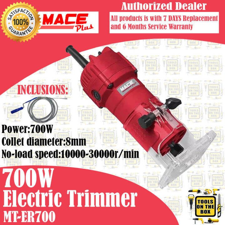 Mace Plus Electric Router / Trimmer 700W MTER700 +Free Clog Drain