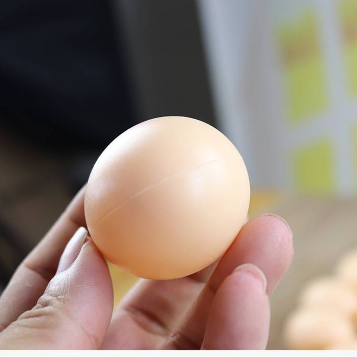 ไข่ไก่ปลอมพลาสติก-ไข่ไก่ปลอม-ของเล่นไข่ปลอม-ช่วยกระตุ้นการออกไข่ได้ดี-11ฟอง
