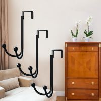 【CW】 Metal Hole Wreath Door Rear Functional Bedroom Household Clothing Hat Storage Rack Hanger