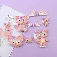 MINIAU คลิปหนีบผม การตกแต่งตกแต่ง อุปกรณ์เสริมเคสโทรศัพท์ วัสดุทำมือ Meow Meow แพทช์กรอบโทรศัพท์ วัสดุทำเอง หูเล็กสีม่วง อุปกรณ์เครื่องประดับอัญมณี งานฝีมือดีไอวาย เพชรประดับเรซิ่น แพทช์เรซิน DIY วัสดุบัตรโกโอ