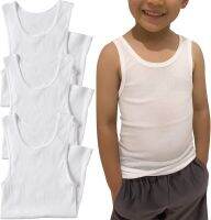 ToBeInStyle Boys Pack of 3 or 6 Basic Cotton and Cotton Blend A-Shirts