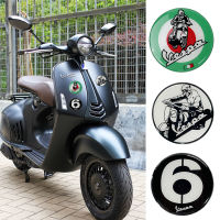 สติกเกอร์สะท้อนแสงแม่เหล็กมอเตอร์ไซค์สำหรับโลโก้ Vespa [มีในสต็อก]