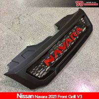 กระจังหน้า Np300 2014 2015 2016 2017 2018 สีดำด้าน logo สีแดง  nismo v3