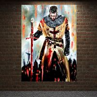 Retro Knights Templar Warrior Crusader โปสเตอร์ภาพผ้าใบ Wall Art ตกแต่งบ้านห้องนั่งเล่นภาพวาดตกแต่ง-Cuadros