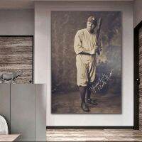 ▧☈☃ Babe Ruth 1920 ตำนานเบสบอล Art Home ภาพตกแต่งผนังสำหรับแฟนฟุตบอลห้องนั่งเล่นภาพวาดผ้าใบพิมพ์โปสเตอร์ Frameless