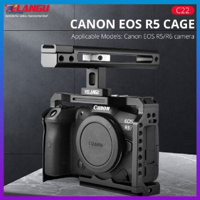 YELANGU Metal Camera Cage + Handle For EOS R5/R6 Camera Rig Video Rig