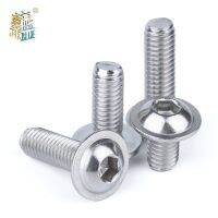 10-20pcs M3 M4 M5 M6 304 Stainless Steel Hexagon Socket Button Head Screws With Collar Bolt Head Screws With Collar Bolt Screw Nut Drivers