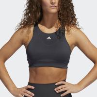 H64987 adidas TRAINING Medium-Support  บราโยคะคอสูงซัพพอร์ตระดับปานกลาง High-Neck Yoga Bra ผู้หญิง  สีเทา Carbon