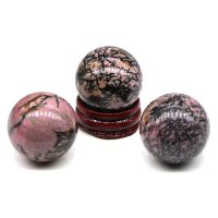 [hot]❇❇❆  30mm Rhodonite Reiki Healing Sphere Hand Massage Shui Decoration With