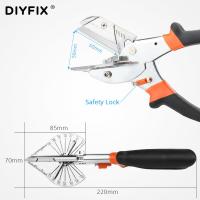 【Online】 DIYFIX 45 to 90 Degree Edge Angle Shear Scissors Miter Wire Slot Cutter U-Shaped Edge Strip Angle Scissors Trunking Shear