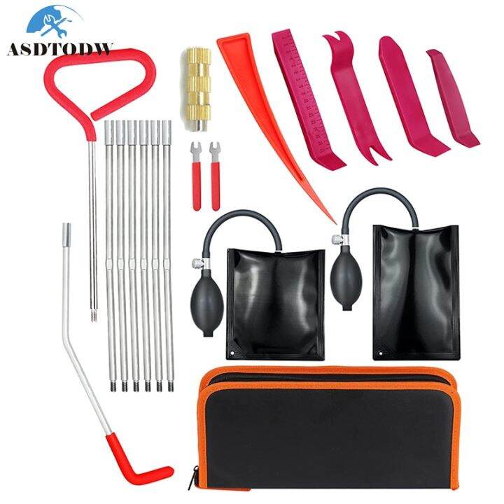 [Hot K] Essential Automotive Tool Kit with Long Reacher Air Wedge Pump