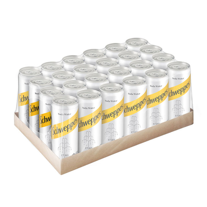 สินค้ามาใหม่-ชเวปส์-น้ำโซดา-330-มล-x-24-กระป๋อง-schweppes-soda-water-330-ml-x-24-cans-ล็อตใหม่มาล่าสุด-สินค้าสด-มีเก็บเงินปลายทาง