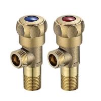 【YF】 Universal 1/2 Thread Triangle Brass Angle Valve Thickened Quick Opening Large Flow Filling Valves for Toilet Sink Water