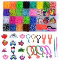 【YF】ﺴ  600-1500pcs  Colorful Loom Bands Set Color Making Rubber Band Woven Gifts