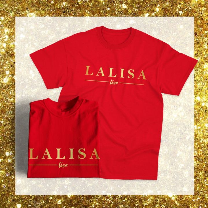 เสื้อlisa-เสื้อยืดแฟนคลับ-lalisa-solo-สกรีนทอง