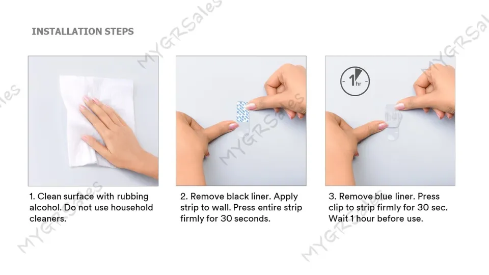 3M Command Round Cord Clips (4pcs/pck) Wall Adhesive