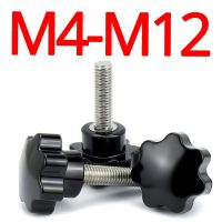 M4 M5 M6 M8 M10 M12 Hand Screws 304 Stainless Steel Thread Clamping Thumb Handle Knob Bolt Plastic Star Shape Head Machine Screw