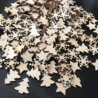 【YF】▦ஐ  50pcs Cutouts Crafts Cut Embellishments Tag Wood Ornament for Weding Decoration