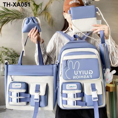 2023 new schoolbags for primary school girls grades 3 to 6 cute contrast high students backpacks junior