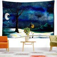 Moon Snow lantern Man Tapestry Carpet Home Backdrop Halloween Decor tapestry wall sofa cover beach towel Home Furnishing