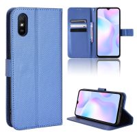 สำหรับ Redmi เคส9A ขอบซิลิโคนนิ่ม TPU แบบพับสุดหรูกระเป๋าสตางค์ Redmi9A 9เคสหนังแท่นวางโทรศัพท์