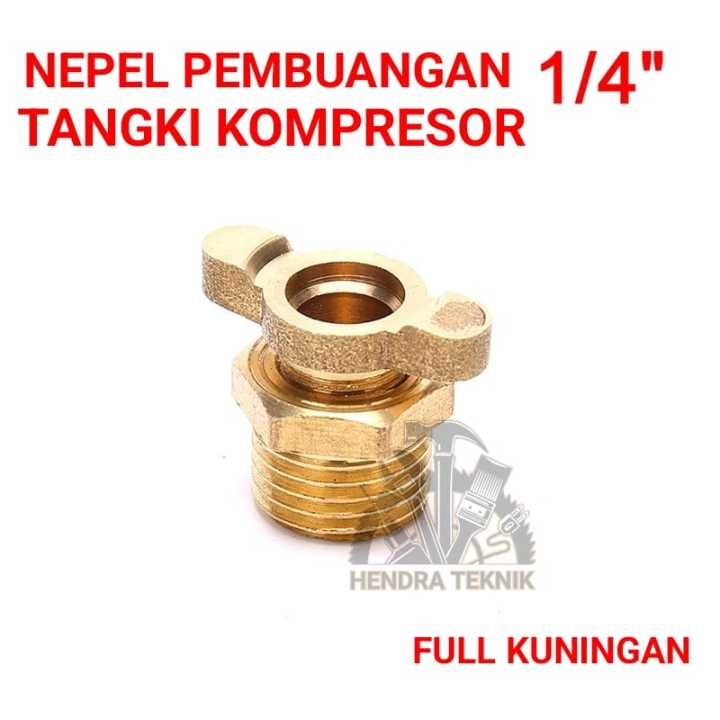 Sparepart Nepel Pembuangan Angin Kompresor Nipple Compressor Tutup Tangki Bawah Tutup Pembuangan 6432