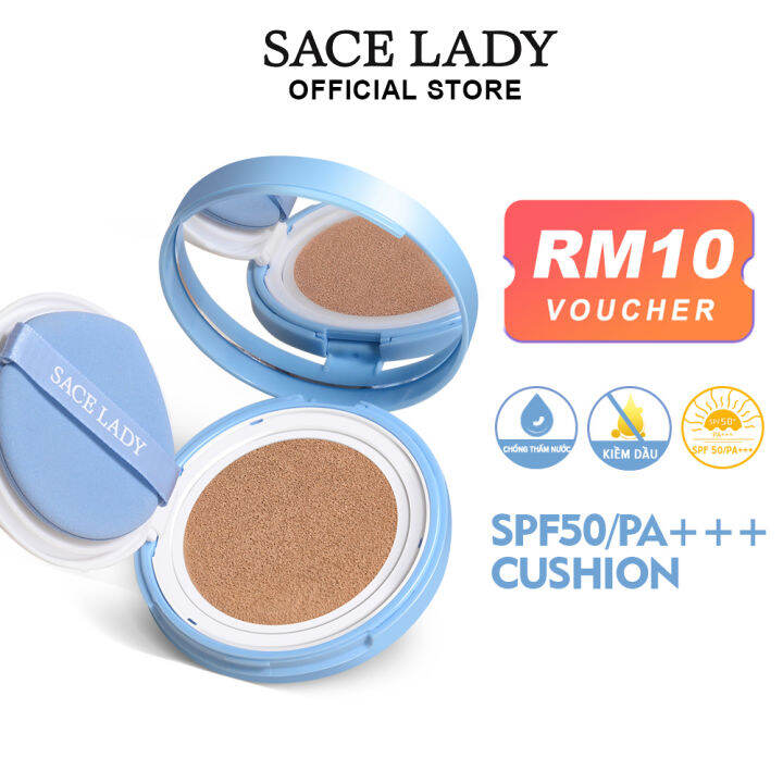 SACE LADY Waterproof BB Cushion Foundation Natural Long Lasting Facial