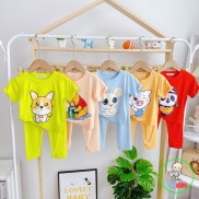 Bộ Quần áo Tay cộc quần dài Minky Mom Mềm Mịn Co Giãn Tốt