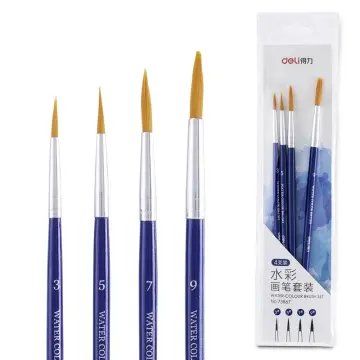 10PCS Nylon Paint Brush Professional Watercolor Acrylic Oil Painting Wooden  Handle Painting Brushes Art Supplies Stationery