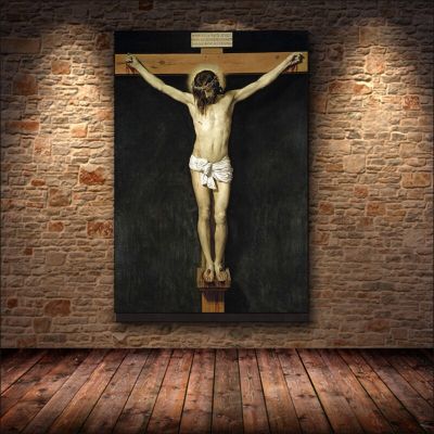 Christ Crucified ภาพวาดผ้าใบที่มีชื่อเสียงคริสเตียนโปสเตอร์พิมพ์ผนังภาพศิลปะทางศาสนาห้องนั่งเล่นตกแต่งบ้าน Cuadros