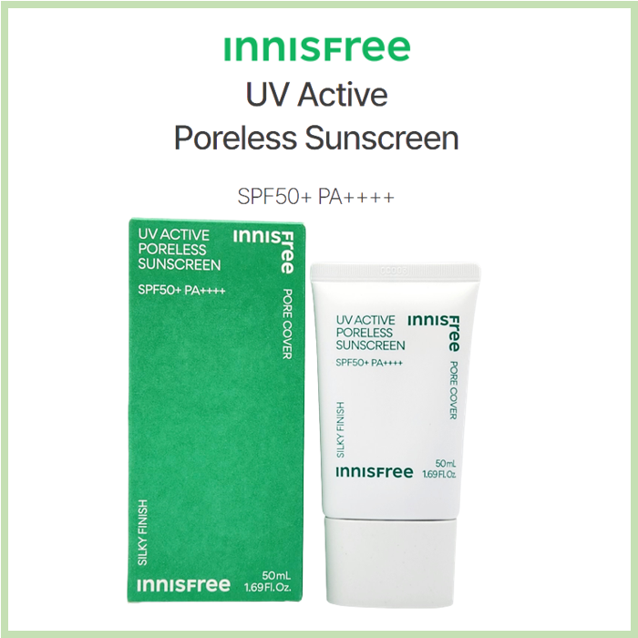 [Innisfree] UV Active Poreless Sunscreen SPF50+ PA++++ 50mL | Lazada