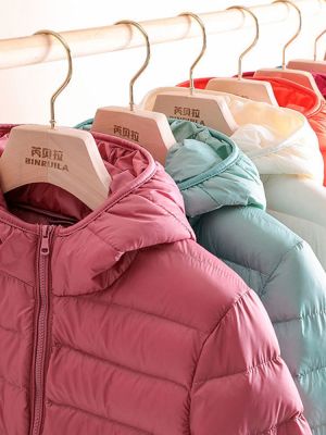 ✱▽☬ jiozpdn055186 Parkas femininas ultraleves com capuz jaquetas básicas de inverno casacos veludo femininos jaqueta para outono outwear feminino novo 2023