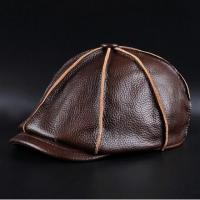 Free Shipping 2020 Winter and Spring MenWoman Brand New Genuine Leather BlackBrwon Cowboy Caps Quality Cowhide hat