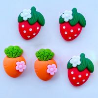 10Pcs New Kawaii Cartoon Cute Simulation Fruit Resin Flat DIY Crafts Scrapbook Hair Bow Center Accessories Embellishment A39 Artificial Flowers  Plant