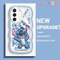 Jlingji เคสปลอกสำหรับ Samsung S22บวก S22พิเศษ5G,3D การ์ตูนขอบคลื่นดีไซน์ใหม่กันกระแทกแบบใสนิ่มเคสมือถือโปร่งใสลายกล้องถ่ายรูปที่สร้างสรรค์เคสป้องกันซิลิกาเจล