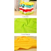 Verticoasis Microfiber Hand Towel Kitchen Bathroom Thick Cotton Fleece Hanging Cleaning Washcloth Cartoon Tuala