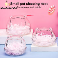 【Pet Supplies 】Small Animal Toilet Large Space Transparent Shower Room Hamster Sand Bath Container Cage Accessories