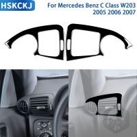 สติกเกอร์ตกแต่งช่องลมด้านข้างของรถยนต์สำหรับ Mercedes Benz C Class W203 2005 2006 2007