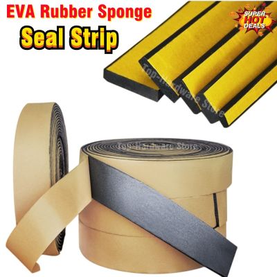 10 Meters Strong Adhesive EVA Rubber Sponge Insulation Tape Acoustic Shockproof Foam Sealant Strip Gap Sealing Strip Gasket Seal Adhesives  Tape