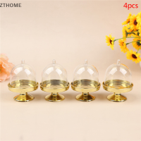 ZTHOME 4PCS CLEAR Candy ผู้ถือขนมคัพเค้กแสดงขาตั้งถาดแต่งงานของขวัญ boxs