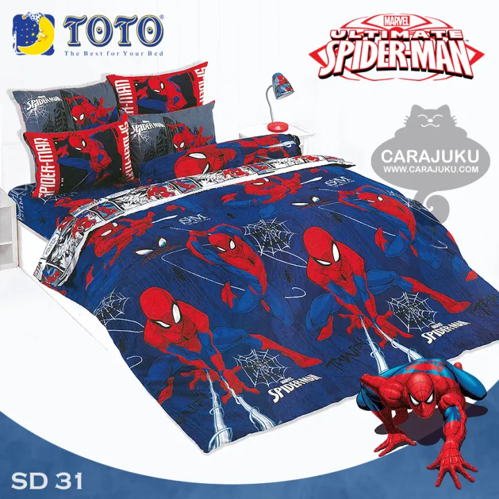 toto-ชุดประหยัด-ชุดผ้าปูที่นอน-ผ้านวม-6-ฟุต-สไปเดอร์แมน-spiderman-เลือกสินค้าที่ตัวเลือก-โตโต้-ผ้าปู-ผ้าปูที่นอน-ผ้าปูเตียง-spider-man