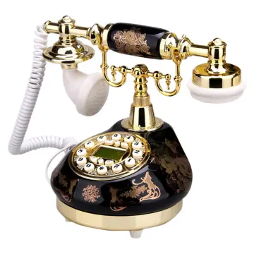 Wx-3011# New Antique Bronze Telephone Dial Vintage Landline Phone