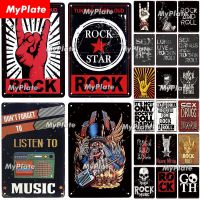 Rock Team Metal Sign Vintage Plaque Tin Sign Wall Decor For Bar Pub Fans Club Man Cave Music Poster Rock n Roll