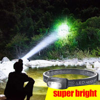 【เรือจากประเทศไทย】LED ไฟฉายคาดหัว ไฟฉายติดหน้าผาก ไฟฉายคาดหัวแท้ ไฟคาดหัว ไฟฉายติดศรีษะ ไฟส่องกบ ไฟคาดหัวแรงสูง ระยะการฉายรังสีสู