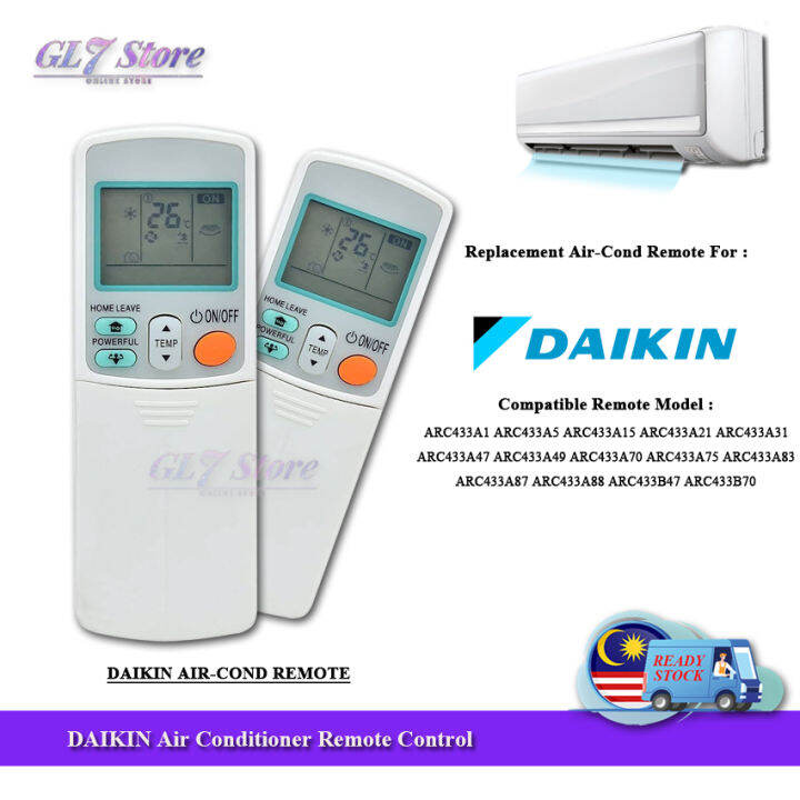 DAIKIN AIR COND REMOTE CONTROL REMOTE AIR COND DAIKIN ARC433A1 ARC433A5