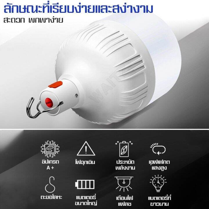 หลอดไฟโซล่าเซล-รับประกัน-50-ปี-เปลี่ยนฟรี-อัพเกรดใหม่-กันน้ำกันฟ้าผ่า-สว่างมาก-ไฟโซล่าเซลล์-โคมไฟโซลาเซลล์-หลอดไฟledแบบพกพา-ไฟแคมป์ปิ้ง-ไฟโชล่าเชลล์-หลอดไฟ-led-ไร้สาย