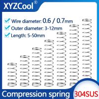 Stainless Steel Compression Spring Machine Coil Pressure Release Return Compressed Spring Wire Diameter 0.6mm 0.7mm 10piece Food Storage  Dispensers